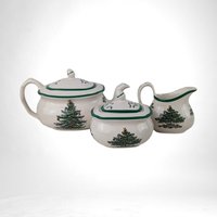 Vintage Spode Christmas Tree Children's 11-Piece Tea Set -  Royal Doulton -  Collectible China -  Holiday Gift