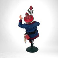 Vintage Fireman Santa Figurine,  Christmas Decor, Holiday Decor,  Firefighter Santa,  Collectible Santa,  Unique Christmas Gift