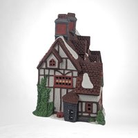 Vintage 1991 Dept 56 Dickens' Village "Ashbury Inn" |  Lighted Porcelain House | Christmas Village Collectible | Holiday Decor