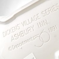 Vintage 1991 Dept 56 Dickens' Village "Ashbury Inn" |  Lighted Porcelain House | Christmas Village Collectible | Holiday Decor