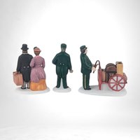 Vintage Dept 56 Heritage Village "Holiday Travelers" Figurine Set | Christmas Village Accessories | Victorian Carolers | Holiday Decor