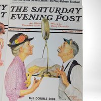 Set of 4 Norman Rockwell Saturday Evening Post Cover Prints, Vintage Illustrations, Wall Decor, 5x7" Cards