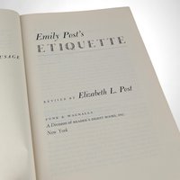 1965 Emily Post's Etiquette, The Blue Book of Social Usage, Hardcover, Vintage Etiquette Guide, Revised Edition