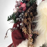 Vintage Santa Tree Topper, Woodland Santa Claus, Christmas Tree Topper, Rustic Santa, Holiday Decor, 15" Santa Figurine
