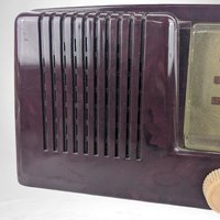 Vintage General Electric Model 400 Tube Radio, Art Deco Radio,  1940s Radio,  Collectible Radio, Burgundy Bakelite Radio