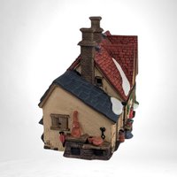 Vintage 1996 Dept 56 Dickens' Village "Butter Tub Farmhouse" | Lighted Porcelain Building | Christmas Village