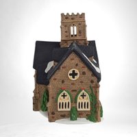 Vintage 1989 Dept 56 Dickens' Village "Knottinghill Church" | Lighted Porcelain Building | Christmas Village