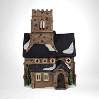 Vintage 1989 Dept 56 Dickens' Village "Knottinghill Church" | Lighted Porcelain Building | Christmas Village