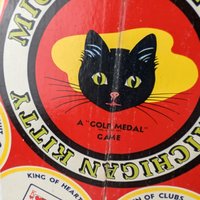 Vintage 1938 Transogram Michigan Kitty Game Board,  Wall Decor,  Serving Tray,  Game Room Decor,  Unique Gift