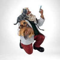 KSA "This Won't Hurt" Santa Doctor Figurine |  Christmas Decor |  Veterinarian Santa |  Collectible Figurine |  Unique Gift