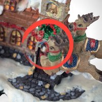 Vintage Kmart Trim A Tree Lighted Christmas Tree Village |  Christmas Village Scene |  Holiday Decor |  Tabletop Christmas Tree | 13.5"