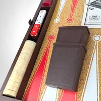 Vintage 1976 E.S. Lowe Tournament Backgammon Game | Complete with Instructions | Retro Board Game |  Classic Game