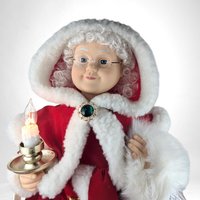 Vintage Telco Motion-ette Mrs. Claus Animated Figure, Christmas Decoration, Holiday Decor, Collectible, 23 1/2" Tall