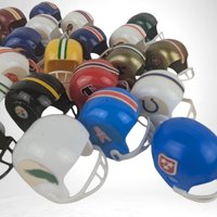 Vintage Vending Machine Mini Football Helmets, Lot of 27, Collectible NFL Sports Memorabilia, Retro Toy Helmets