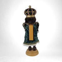 Vintage Wooden Nutcracker Music Box |  16.5" King with Scepter |  Plays Unknown Tune |  Christmas Decor | Holiday Gift