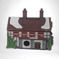 Vintage 1991 Dept 56 Dickens' Village "Ashbury Inn" |  Lighted Porcelain House | Christmas Village Collectible | Holiday Decor