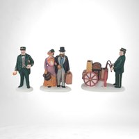 Vintage Dept 56 Heritage Village "Holiday Travelers" Figurine Set | Christmas Village Accessories | Victorian Carolers | Holiday Decor