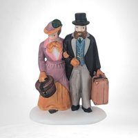 Vintage Dept 56 Heritage Village "Holiday Travelers" Figurine Set | Christmas Village Accessories | Victorian Carolers | Holiday Decor