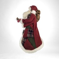 Vintage Santa Tree Topper, Woodland Santa Claus, Christmas Tree Topper, Rustic Santa, Holiday Decor, 15" Santa Figurine