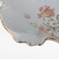 CT Carl Tielsch Germany 13" Porcelain Bowl | Antique Serving Bowl | Floral & Gold Decor