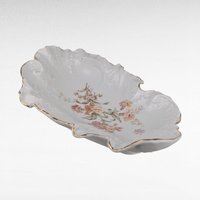 CT Carl Tielsch Germany 13" Porcelain Bowl | Antique Serving Bowl | Floral & Gold Decor