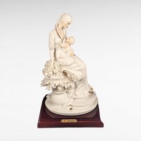 Giuseppe Armani "Maternity with Flowers" Figurine | Capodimonte Porcelain | Vintage Italian Art | 1980s