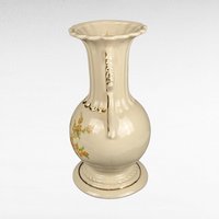 Vintage Porcelain Vase with Handles | Floral Design | USA 29A | 10 Inch | Home Decor