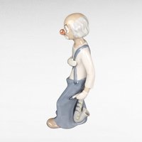 Vintage Cascades Porcelain Clown Figurine | Sad Clown Statue | Made in Spain | Collectible Figurine