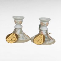 Pair of Lefton Christopher Collection Nativity Candle Holders | 03430 | Vintage Christmas Decor