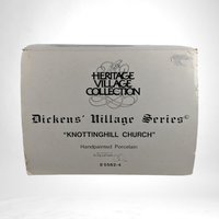 Vintage 1989 Dept 56 Dickens' Village "Knottinghill Church" | Lighted Porcelain Building | Christmas Village