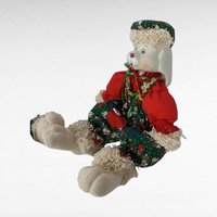 Vintage House of Lloyd Christmas Around the World Porcelain Hip and Hop Bunny Shelf Sitters - 11 Inch Holiday Decor