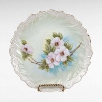 Susan Johnson Plates, Set of 4, Hand Painted, Vintage 1971, Floral, Fruit, Landscape, Wall Decor, Collectible Plates