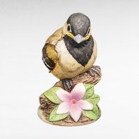 Vintage Ceramic Animal Figurine Lot | Homco Owls, Enesco Country Cousins, Franklin Mint Raccoon, Andrea Chickadee | 10 Piece Collection