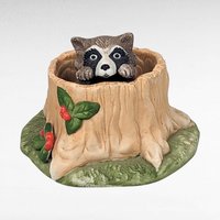 Vintage Ceramic Animal Figurine Lot | Homco Owls, Enesco Country Cousins, Franklin Mint Raccoon, Andrea Chickadee | 10 Piece Collection