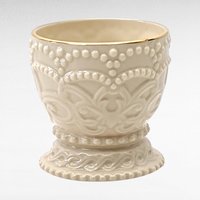 Vintage Lenox Vase Set | Rosebud Collection Cream Vases with Gold Trim | Mismatched Beaded Votive Candle Holders | 4 Piece Lot