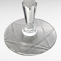 Vintage Rock Sharpe Jefferson Water Glasses, Set of 5, 7" Tall, Clear Etched Glassware, Mid-Century Modern Barware, Retro Drinking Glasses