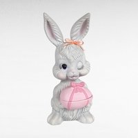 Vintage Ceramic Winking Bunny Trinket Box | Easter Decor | Retro Bunny Figurine | Signed Barbara |  Unique Gift for Collectors