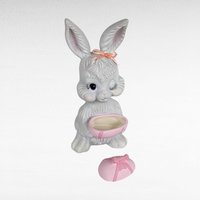 Vintage Ceramic Winking Bunny Trinket Box | Easter Decor | Retro Bunny Figurine | Signed Barbara |  Unique Gift for Collectors