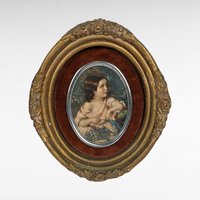 Vintage Cameo Creations Wall Decor | Sir Thomas Lawrence | John Thomas Peele | "Red Boy" & "Spring Flowers" | Oval Prints | 5.75 Inch