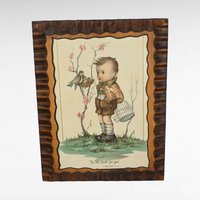 Vintage Wood Wall Plaques, Psalms and Peter, Children's Decor, Religious Wall Art, Nursery Decor, Gift for Sunday School