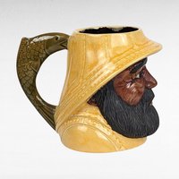 1981 Handmade Fisherman Mug, Art Pottery Mug, Signed, Unique Coffee Mug, Gift for Fisherman, Nautical Decor