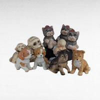 Vintage Dog Figurines, Homco Puppy Figurines, Ceramic Dog Figurines, Yorkie Figurines,  Boy with Puppy Figurine, Gift for Dog Lover