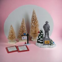 Vintage Dept 56 Village Accessories, Dept 56 Snow Village, Dept 56 Snowbabies, Mark Twain Statue, Frosty Pines Trees, Christmas Village