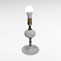 Vintage Milk Glass Hobnail Lamp, 11.5", White Glass Table Lamp, Retro Home Decor, Bedside Lamp, Vanity Lamp, Unique Gift