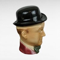 1976 Heritage China Ezra Brooks Stan Laurel Decanter, Laurel & Hardy, Larry Harmon, Ceramic, 8.5 Inches, Vintage Barware