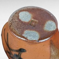 Brad Lee Henry 5 Inch Pottery Vase, Studio Pottery, Miniature Vase, Signed Pottery, Brown and Gold Glaze