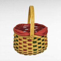 2003 Longaberger Christmas Caroling Basket, Festive Holiday Decor, Collectible Basket, Red and Green Basket, Gift for Collector