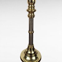 Vintage Two Tone Metal Candlestick, Silver & Brass Candle Holder, Taper Candle Holder,  Minimalist Decor