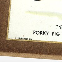 Vintage 1940s Porky Pig & Petunia Pig Wall Plaques | L. Schiesinger | Looney Tunes Decor | Cartoon Collectibles | 5.5 x 4.5 Inches