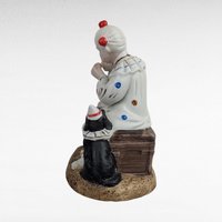 Norman Rockwell Clown Figurine |  Vintage Porcelain Clown with Boy |  Collectible Figurine |  Gift for Collector | 6 Inches